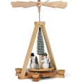 thumbnail image 2 of Alexander Taron 9.75" Dregeno Snowmen Christmas Pyramid Candle Holder, 2 of 6