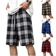 thumbnail image 2 of Umfun Plaid Checkered Loose Fit Shorts for Men with Drawstring Waist - Comfortable Hip Hop Streetwear & Casual Daily Shorts, 2 of 6