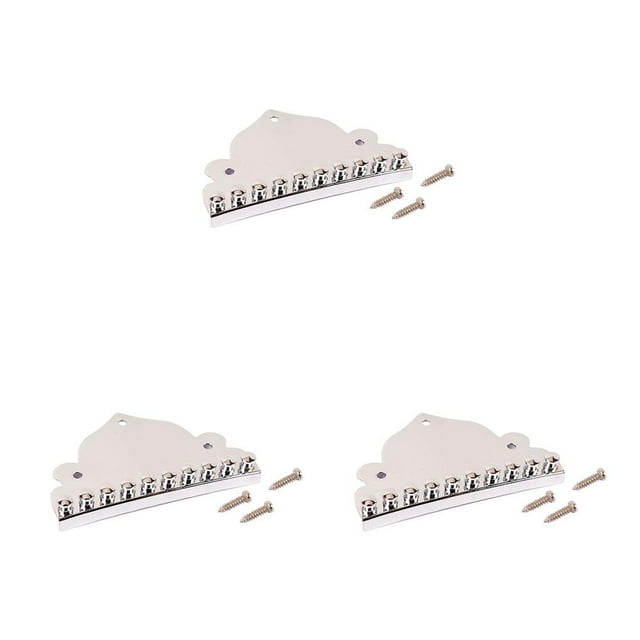QualitChoice Mandolin Tailpiece Professional Spare Parts Fittings Metal String Fixator Universal Mandolins Component Replace Part As shown 3Set