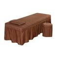 thumbnail image 4 of Soft Beauty Massage Bed Sheet With Pillowcase and Stool Cover Coffee, 4 of 8