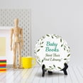 thumbnail image 4 of Baby Books Start Their First Library! Baby Shower Decoration Circle 5x5" Table Sign Home Decor | Baby Party Signs, 4 of 9