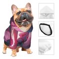 thumbnail image 3 of Fotbe Astronaut Riding Fiery Horse Sudadera con Estampado para Perros Pequeños – Suéter con Capucha para Mascotas, Tela Suave de Forro Polar con Bolsillo-Large, 3 of 7
