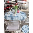 thumbnail image 5 of Outdoor Tablecloth with Umbrella Hole for Patio/Picnic/Party/Camping, Blue Starfish Coastal Waterproof Table Cloth Round Cover Washable, Vintage Seaside Tropical (Dia 60"), 5 of 9