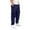 Dark Blue#9527, variant on Boys Cargo Pants Elastic Waist Solid Color Wide Leg Athletic Jogger Pants With Pocket, Sizes 5-6 Years