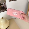 thumbnail image 1 of Multi-function School Pencil Cases Stationery Storage Bag Portable Large-capacity Pen Bag Pencil Case Pencil Bag Macaron Color 22 Pink, 1 of 6
