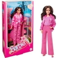 thumbnail image 5 of Barbie The Movie Doll, Gloria Collectible Wearing Three-Piece Pink Power Pantsuit with Strappy Heels and Golden Earrings, 5 of 7