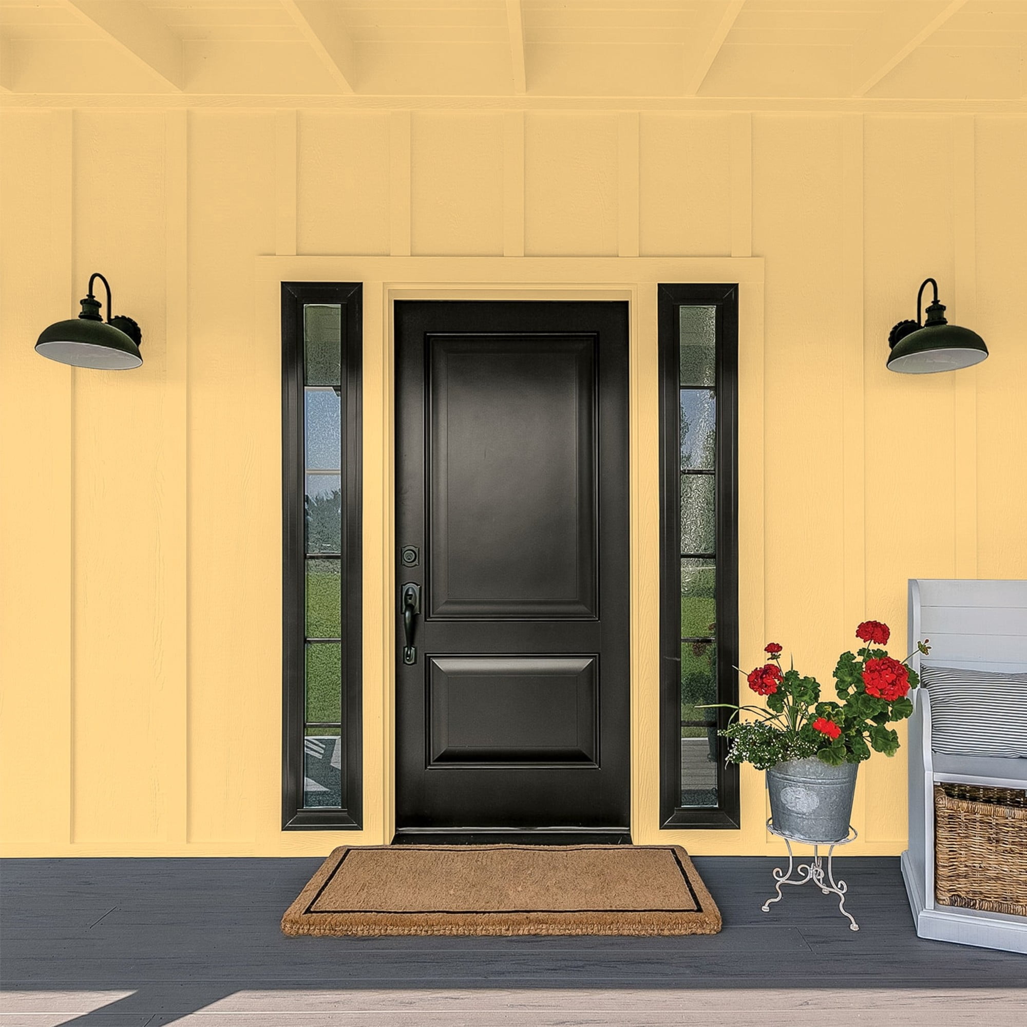 Glidden Fundamentals Gold Buff / Yellow, Flat Exterior Paint, 5 Gallon