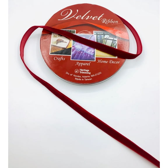 Burgundy 3/8" Velvet Ribbon