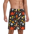 thumbnail image 2 of Sikiie Seafood And Drinks Mens Pajama Shorts, Lightweight Lounge Pant with Pockets Soft Sleep Pj Shorts for Men, 2 of 6