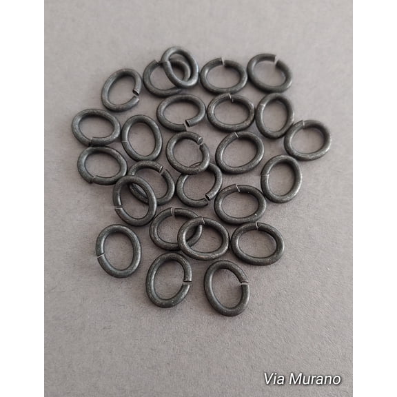 SNAPEEZ II ULTRAPLATE The Oval Ring Hard Open Jump Black Velvet Matte 1086mm Heavy Gauge (Pk 25). The Ultra Secure No Solder Jump Ring. Made in USA.