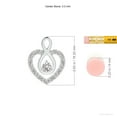 thumbnail image 3 of Angara Natural Diamond Necklace - Diamond Heart Pendant with Infinity Loop in Platinum for Women, 3 of 8