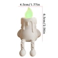 thumbnail image 3 of VORJELT Cute 3D Printed Shine-in-the-Dark Candle Figurine with Movable Joints Adjustable Desktop Ornament for Home Decor and Gifting White, 3 of 7