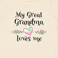 thumbnail image 4 of Inktastic My Great Grandma Loves Me Heart Great Grandchild Boys or Girls Baby T-Shirt, 4 of 5