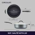 thumbnail image 3 of Circulon A1 Series 5-Quart Nonstick Induction Sauté Pan with Tempered Glass Lid, Graphite, 3 of 12