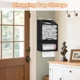 thumbnail image 6 of Bag Holder for Grocery Bags - Large Wall Mount Grocery Bag Holder with Dispenser for Kitchen, Oxford Cloth 2-in-1 Space-saving Bags Organizer, Black, 6 of 8
