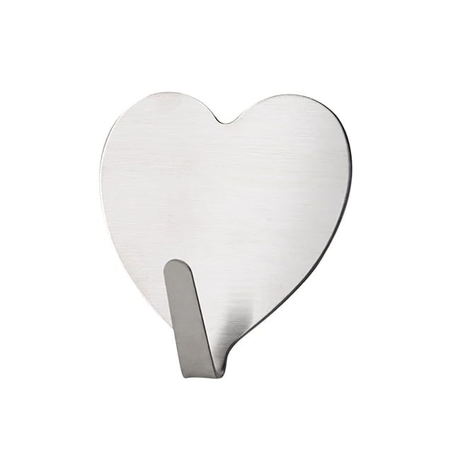 Ganchos de Acero Inoxidable Gancho Adhesivo en Forma de Corazón Femenino Gancho Adhesivo en Forma de Perlas de Acero Inoxidable