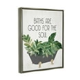thumbnail image 3 of Stupell Industries Botanical Bath Phrase Typography Painting Gray Floater Framed Art Print Wall Art, 17 x 21, 3 of 9