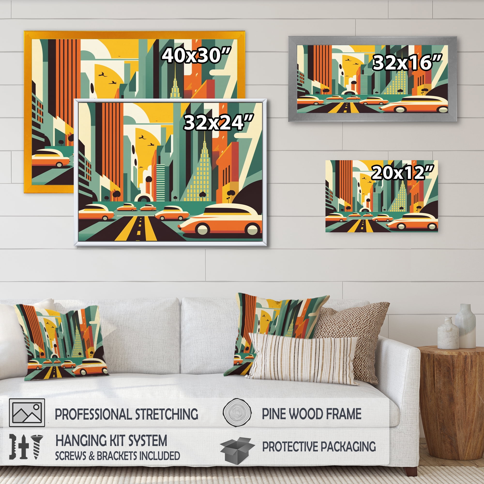 Designart Futuristic Cityscape II Canvas Wall Art