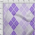 thumbnail image 3 of oneOone Polyester Spandex Medium Purple Fabric Argyle Sewing Material Print Fabric By The Yard 56 Inch Wide, 3 of 4