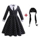 thumbnail image 1 of Disfraz de Cosplay de Wednesday para niña, vestido gótico negro para fiesta de Halloween, novedad de 2023, 1 of 4