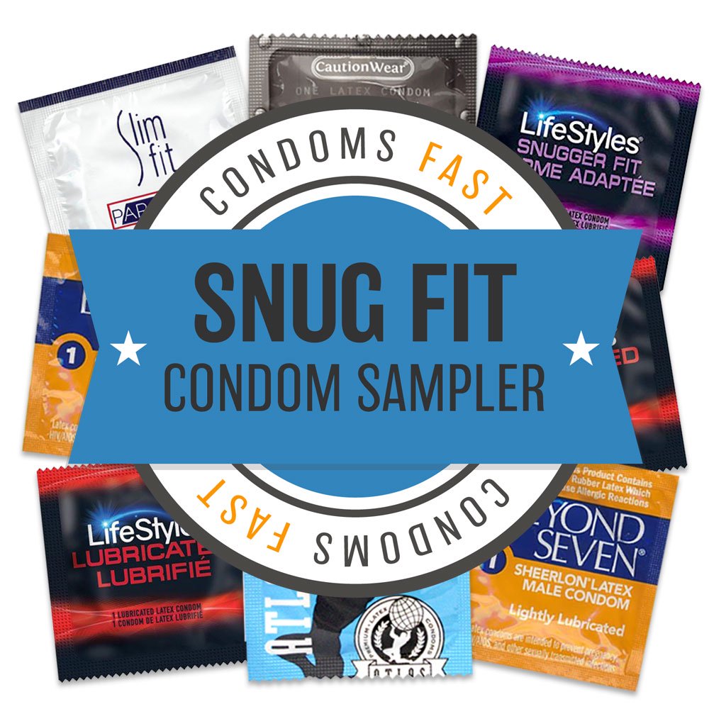 Snug Fit Condom Sampler, 100Count Pack + Yabai Personal Lubricant