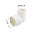thumbnail image 2 of Conector de tubería, codo de 90 grados, Schedule 40 blanco, 25mm x 32mm, socket, 2 piezas, 2 of 3