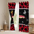 thumbnail image 3 of Castle Fairy Boys Girls Leopard Print Blackout Curtains Set of 2 (52x84 Each),Queen Crown Butterflies Window Curtains,Dreamy Princess Curtains and Drapes,Microfiber Bedroom Decor, 3 of 6