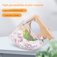 thumbnail image 3 of Bird Nest Transparent Wood Bird House with Perch Easy Installation Hanging Bird Nesting Box Bird Cage Accessories, 3 of 8