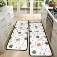 thumbnail image 4 of Kitchen Rugs Sets Of 2,White Christmas Gingerbread Man Pattern Anti Fatigue Kitchen Mat Rugs Non Slip Washable,Decorative Kitchen Floor Mats for Kitchen,Sink,Laundry,17"x47"+17"x47", 4 of 5