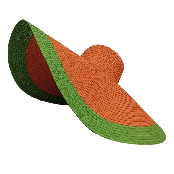 Straw Sun Hats for Women 70Cm Large Brim Folding Straw Sun Protection Hat