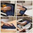 thumbnail image 5 of 4 Pcs Funny Kitchen Towels,Dark Blue Christmas Snowflake Pattern Microfiber Dish Towels,Kitchen Tea Towels,Kitchen Towel Set (18" X 26"), 5 of 7