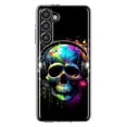 thumbnail image 1 of MUNDAZE Samsung Galaxy S23 Shockproof Clear Hybrid Protective Phone Case Fantasy Skull Headphone Colorful Pop Art Cover, 1 of 5