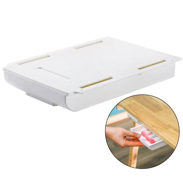 Desk Pencil Drawer Organizer Self Adhesive under Desk Drawer Hidden Drawer
