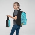 thumbnail image 7 of Disketp Coral And Seashell On The Beach Large Capacity Backpack Lunch Bag Pencil Case Combination 3 Piece Set for Student, 7 of 7