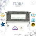 thumbnail image 2 of Dream On Me Flora Bassinet with Carry Bag , Compact & Modern, Black & White, 2 of 12