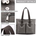 thumbnail image 3 of Bolsa de lona con asa - Bolsa de mamá, bolso de mensajero de gran capacidad, bolso de hombro duradero con múltiples bolsillos, bolso de mano resistente al desgaste, bolso de mano, 3 of 7