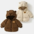 thumbnail image 3 of Godderr Newborn Kids Boys Girls Winter Jacket Ears Hooded Cotton Coats Solid Color Warm Tops Short Outerwear down Jackets for 9 Months-6 Years, 3 of 8