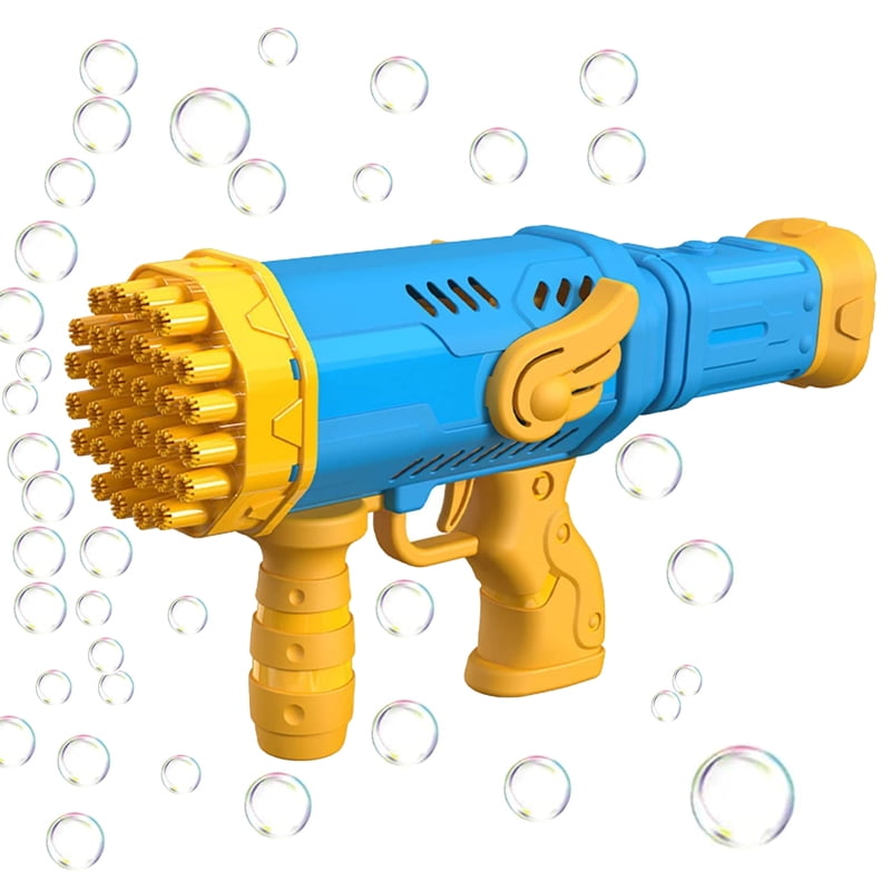 32 Holes Bubble Machine, Colorful Light Bubble Gun
