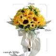 thumbnail image 2 of Ramo de girasol artificial Yotijar con borla blanca 25 cm x 35 cm ramos de novia, 2 of 10