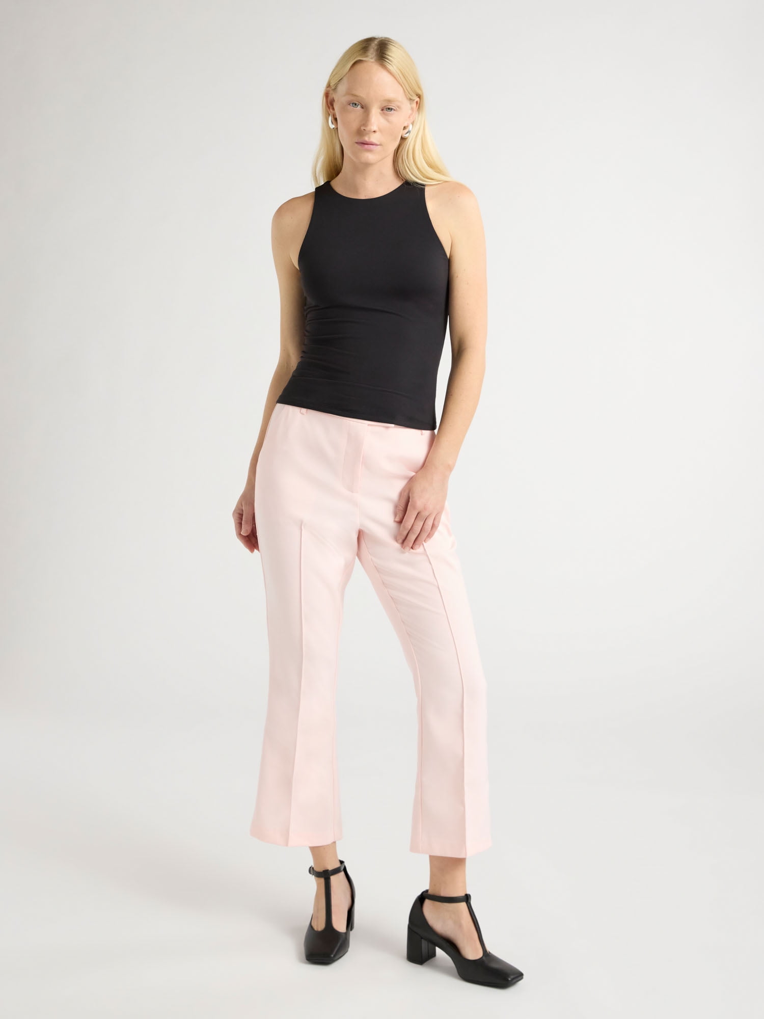 Scoop Women's High Neck Contour Tank Top, Sizes XS-XXL