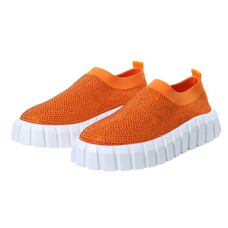 

YTJX Fashion Women Rhinestones Outdoor Mesh Slip-On Sports Shoes Runing Breathable Shoes Sneakers