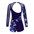 thumbnail image 2 of CHICTRY Kids Girls Spandex Mesh Patchwork Gymnastics Dance Leotard Unitard Long Sleeve Biketard Jumpsuit Tumbling Outfit, 2 of 5