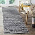 thumbnail image 3 of SAFAVIEH Montauk Randall Geometric Striped Cotton Area Rug, Ivory/Navy, 8' x 10', 3 of 10