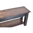 thumbnail image 6 of RED MAHOGANY AND BLACK BENCH WITH SHELF-30, 6 of 6