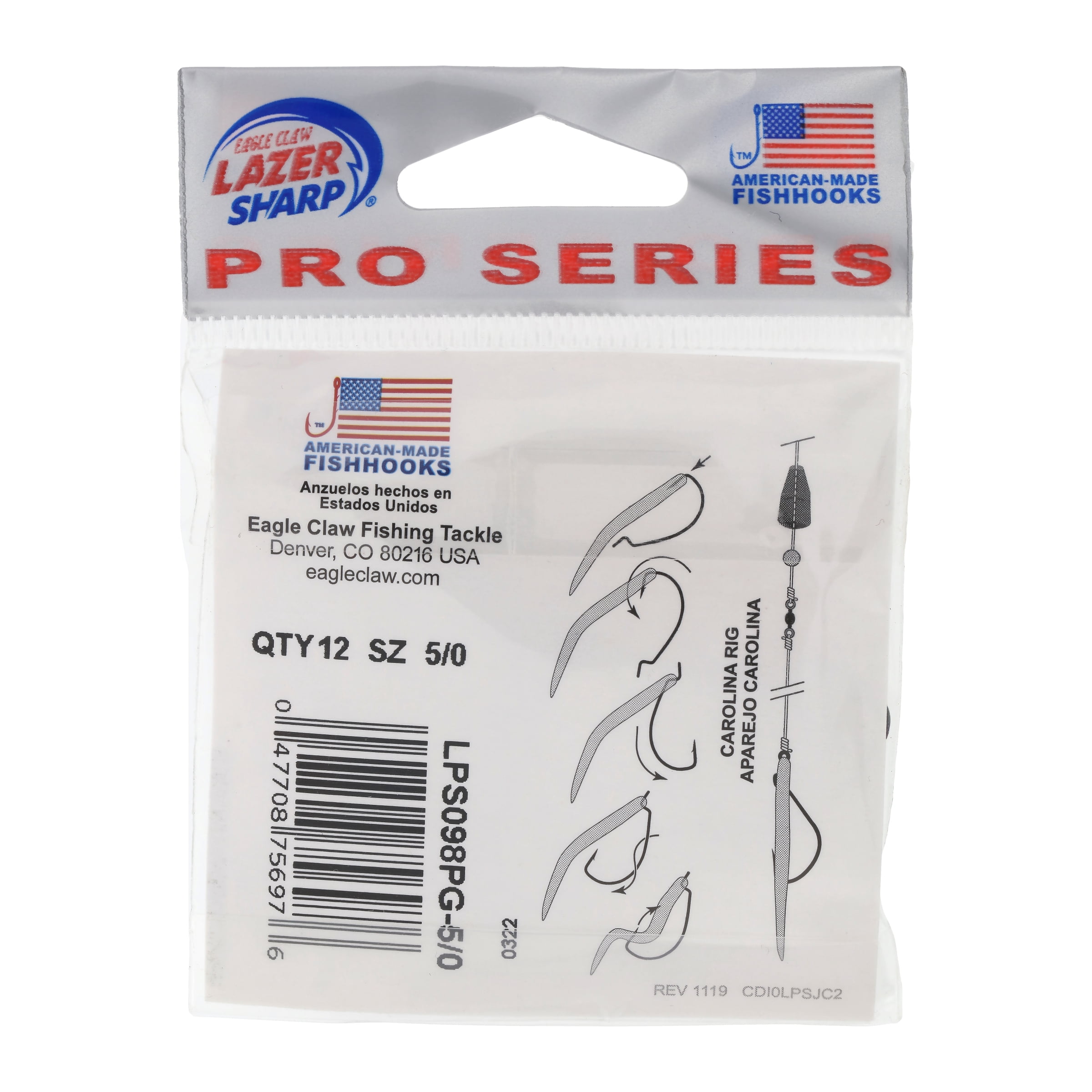 (2 pack) Lazer Sharp LPS098PG-5/0 Jason Christie Heavy Wire EWG Hook 12 Pack