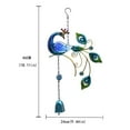 thumbnail image 2 of Usloyux Metal Peacock Wind Chime, Outdoor Garden Balcony Hanging Decoration with Glass Tubes, Hand Painted Colorful Wind Chime for Patio, Yard, Gift Idea, 2 of 2