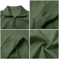 thumbnail image 6 of Boys Quarter Zip Pullover, Hoodless Sporty Sweatshirt with Ribbed Cuffs, Solid Color Long Sleeve Top for Kids, Youth Athletic Casual Wear Green 110, 6 of 6