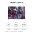 thumbnail image 5 of Yiaed Gothic Red Skull Cemetery Print Blanket Throw Blanket Soft Cozy Flannel Blanket for Home Bed Sofa Couch Chair-80"x60", 5 of 6