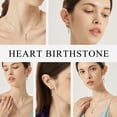 thumbnail image 3 of Suplight Silver Celtic Knot Heart Dangle Earrings with Birthstone, Irish Celtic Jewelry for Women, 3 of 9