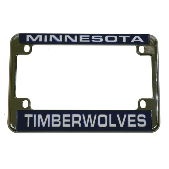 Minnesota Basketball Timberwolves Chrome Motorcycle, RV or Trailer License Plate Frame